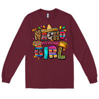 Burgundy Nacho average girl Long Sleeve Tee - FaDigitalArtStudio