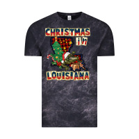 Cloud Black christmas in louisiana Vintage Tee - CowGirlArtShop