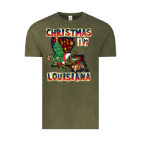 Vintage Olive christmas in louisiana Vintage Tee - CowGirlArtShop