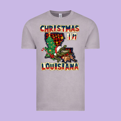 Christmas In Louisiana Vintage Tee Designed By Cowgirlartshop