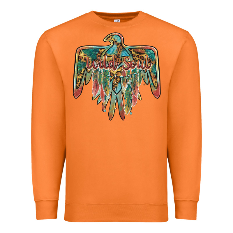 Wild Soul Thunderbird Premium Sweatshirt by BarkalooDesign | Teevron