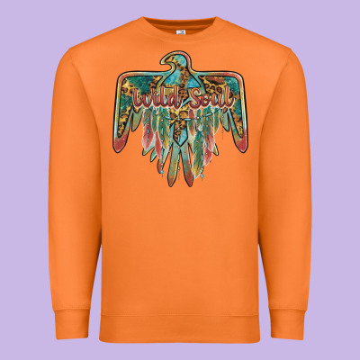 Wild Soul Thunderbird Premium Sweatshirt Designed By Barkaloodesign
