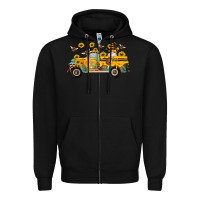 Black western bee gnomes truck sunflowers honeycomb beehive honey turquoise Zipper Hoodie - Artiststas