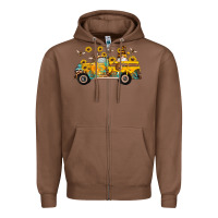 Chestnut western bee gnomes truck sunflowers honeycomb beehive honey turquoise Zipper Hoodie - Artiststas