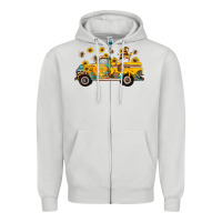 Dove Grey western bee gnomes truck sunflowers honeycomb beehive honey turquoise Zipper Hoodie - Artiststas