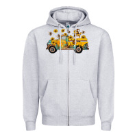 Heather Grey western bee gnomes truck sunflowers honeycomb beehive honey turquoise Zipper Hoodie - Artiststas