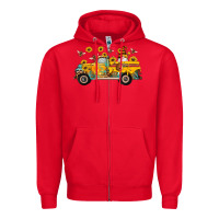Red western bee gnomes truck sunflowers honeycomb beehive honey turquoise Zipper Hoodie - Artiststas