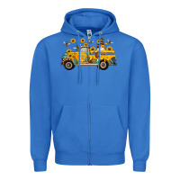 True Royal western bee gnomes truck sunflowers honeycomb beehive honey turquoise Zipper Hoodie - Artiststas
