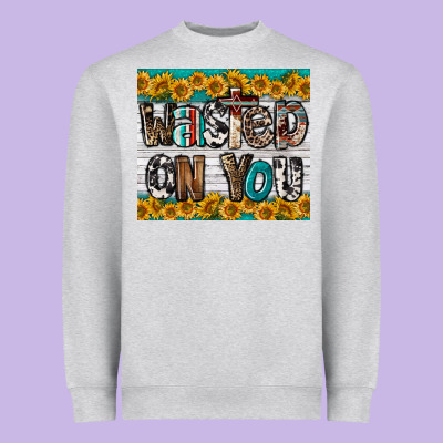Western Wasted On You Heavyweight Sweatshirt Designed By Lillyallendesigns