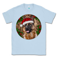 Dusty Blue German Shepherd Christmas Classic Tee - RanaPortraitStore