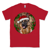 Red German Shepherd Christmas Classic Tee - RanaPortraitStore