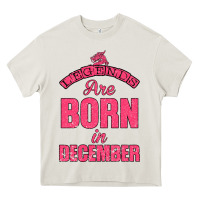 Cream LEGENDS ARE BORN İN DECEMBER Heavy Core Tee - Bettercallsaul