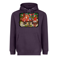 Plum welcome ladybug gnome background Heavyweight Hoodie - BarkalooDesign