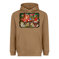 Toasted Coconut welcome ladybug gnome background Heavyweight Hoodie - BarkalooDesign
