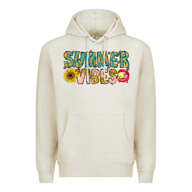 Summer Vibes Premium Hoodie by CowhideDigitalArt | Teevron