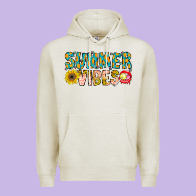 Summer Vibes Premium Hoodie Designed By Cowhidedigitalart