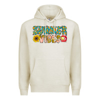 Oatmeal Heather Summer Vibes Premium Hoodie - CowhideDigitalArt