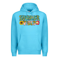 Ocean Blue Summer Vibes Premium Hoodie - CowhideDigitalArt