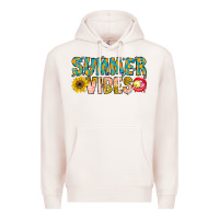 Pale Pink Summer Vibes Premium Hoodie - CowhideDigitalArt