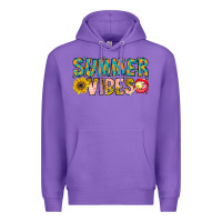 Purple Summer Vibes Premium Hoodie - CowhideDigitalArt
