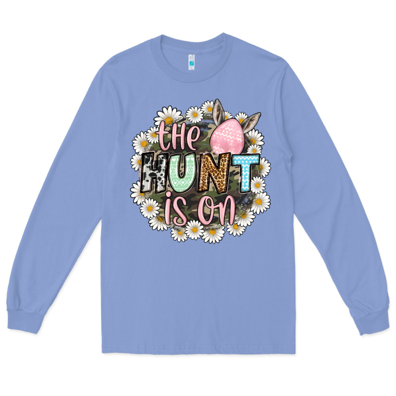 Easter Day The Hunt Is On Long Sleeve Tee by OliviaCreatesArt | Teevron