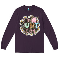 Plum Easter Day The hunt is on Long Sleeve Tee - OliviaCreatesArt