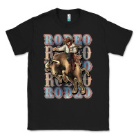 Black Rodeo Cowboy bull western Classic Tee - HowdyJamesFarm