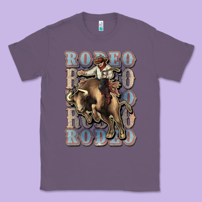 Rodeo Cowboy Bull Western Classic Tee Designed By Howdyjamesfarm