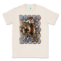 Natural Rodeo Cowboy bull western Classic Tee - HowdyJamesFarm