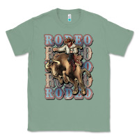 Sage Rodeo Cowboy bull western Classic Tee - HowdyJamesFarm