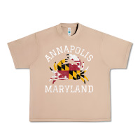 Burro Annapolis Maryland Crab State Flag Home Travel Vintage Urban Heavy Tee - longCreatives