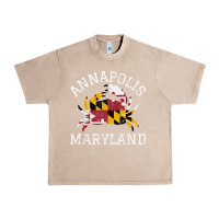 French Oak Annapolis Maryland Crab State Flag Home Travel Vintage Urban Heavy Tee - longCreatives