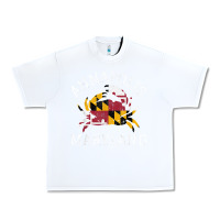 White Annapolis Maryland Crab State Flag Home Travel Vintage Urban Heavy Tee - longCreatives
