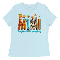 Baby Blue This mimi loves her little pumpkins Ladies Tee - texasbilliewilder