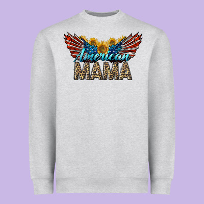 Western American Mama With Sunflowers Heavyweight Sweatshirt Designed By Lillyallendesigns