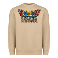 Mushroom Western American Mama With Sunflowers Heavyweight Sweatshirt - LillyAllenDesigns