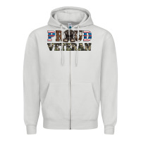 Dove Grey armed forces day proud veteran Zipper Hoodie - Artiststas