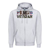 Heather Grey armed forces day proud veteran Zipper Hoodie - Artiststas