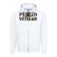 White armed forces day proud veteran Zipper Hoodie - Artiststas