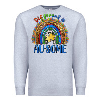 Heather Grey different is ausome Premium Sweatshirt - BarkalooDesign