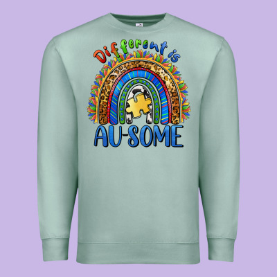 Different Is Ausome Premium Sweatshirt Designed By Barkaloodesign