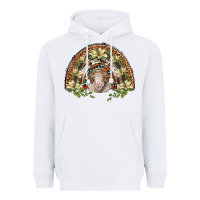 White merino wool ram lily rainbow Heavyweight Hoodie - BarkalooDesign