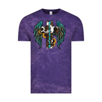 Cloud Purple western wings cross blessed Vintage Tee - RanaPortraitStore