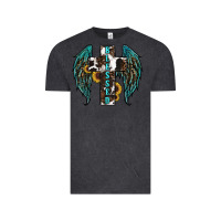 Vintage Black western wings cross blessed Vintage Tee - RanaPortraitStore