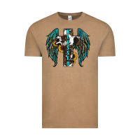 Vintage Coffee western wings cross blessed Vintage Tee - RanaPortraitStore