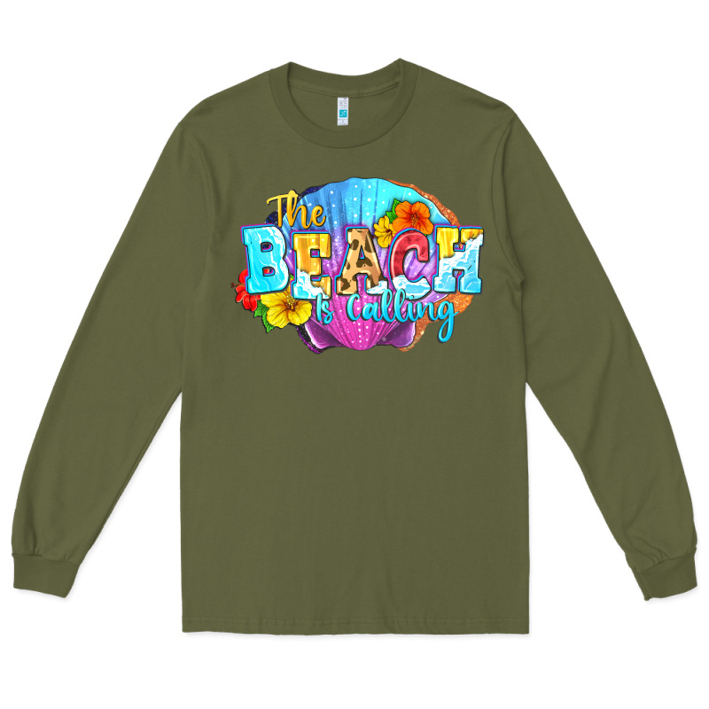 The Beach Is Calling Long Sleeve Tee by FaDigitalArtStudio | Teevron