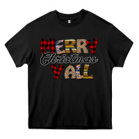 Black Merry Christmas Y'all Heavy Core Tee - Bettercallsaul