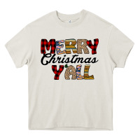 Cream Merry Christmas Y'all Heavy Core Tee - Bettercallsaul