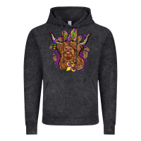 Vintage Black mardi gras cow Vintage Hoodie - OliviaCreatesArt