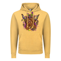 Vintage Mustard mardi gras cow Vintage Hoodie - OliviaCreatesArt